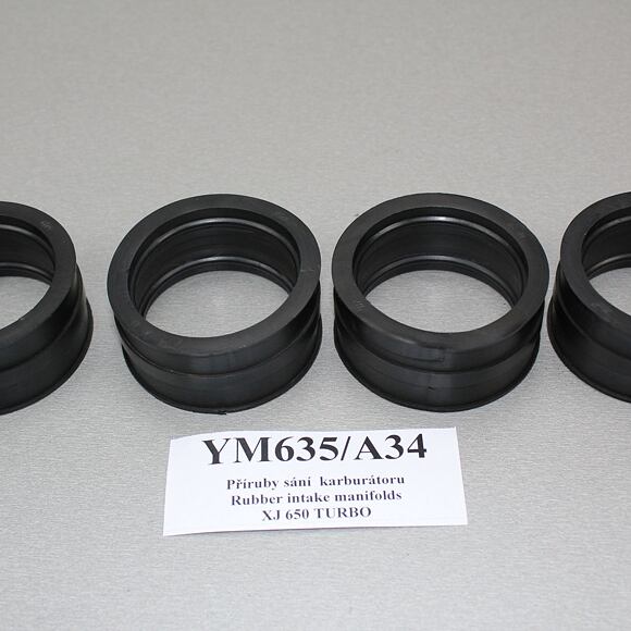 Příruby sání karburátoru / Rubber intake manifolds (4x) Yamaha XJ 650 TURBO
