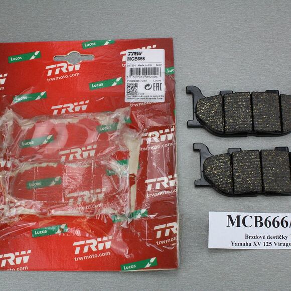 Brzdové destičky TRW MCB666
